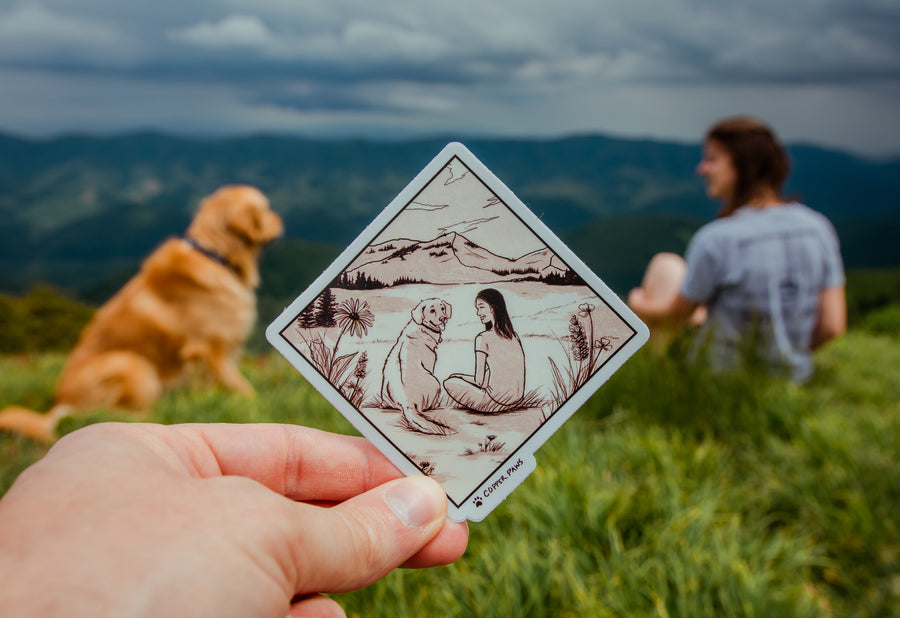 Roan Mountain- Trails & Tails Sticker - Copper Paws Dog Tags