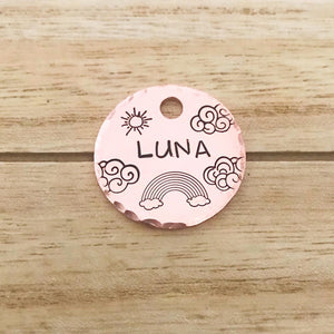 Rainbow- Kitty Tag - Copper Paws Dog Tags
