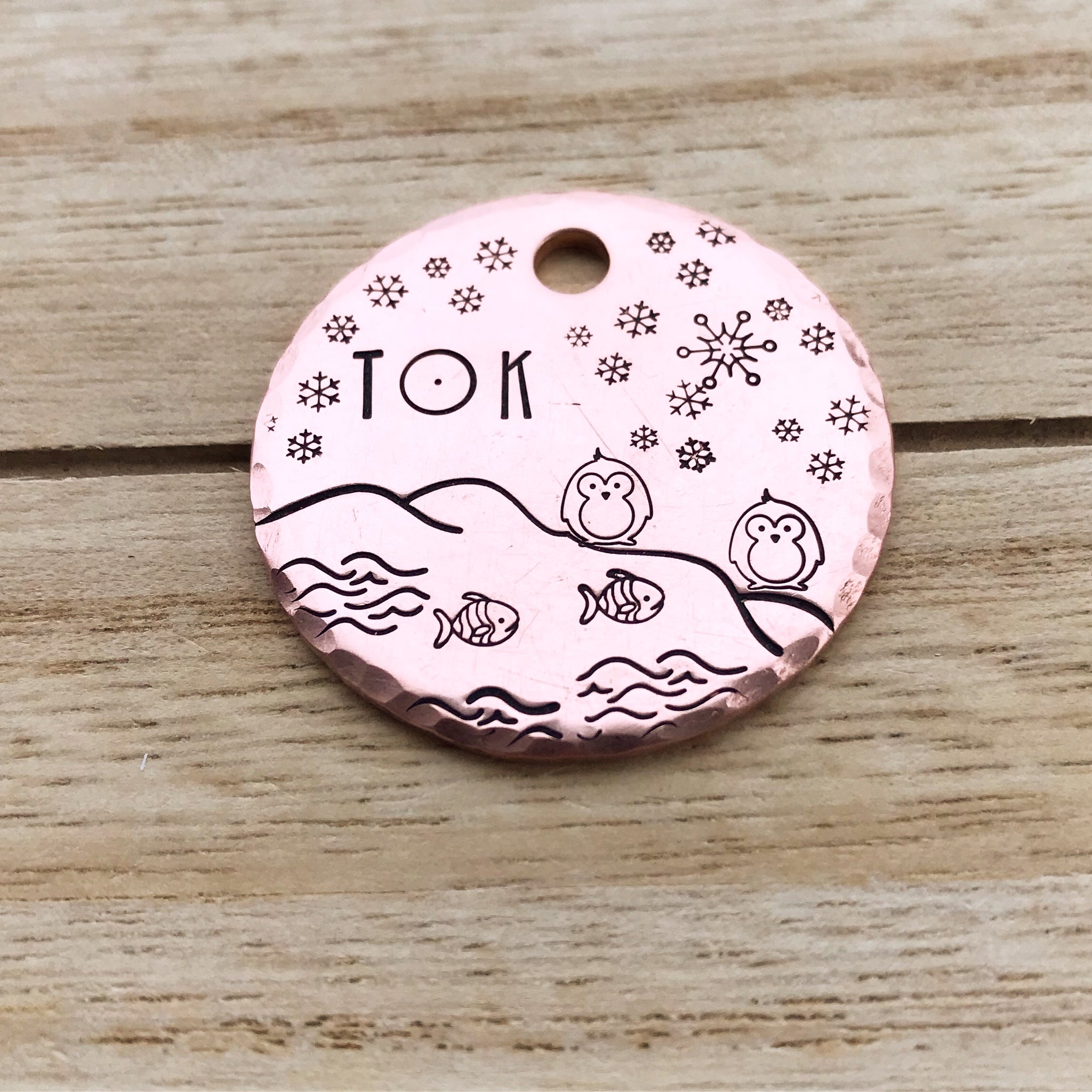 Pengy- Winter Collection - Copper Paws Dog Tags
