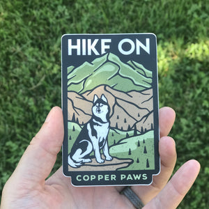 Hike On Sticker - Copper Paws