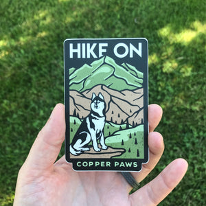 Hike On Sticker - Copper Paws