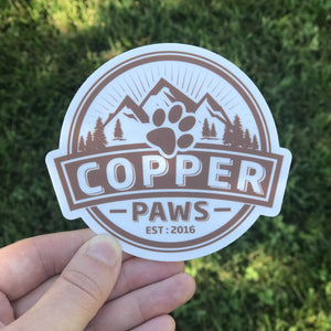 Logo Bumper Sticker - Copper Paws