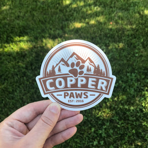 Logo Bumper Sticker - Copper Paws