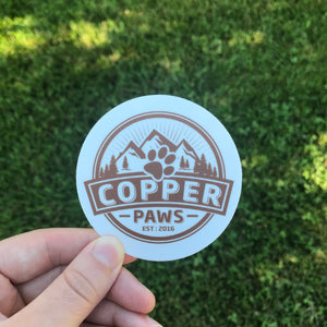 Vinyl Logo Sticker - Copper Paws