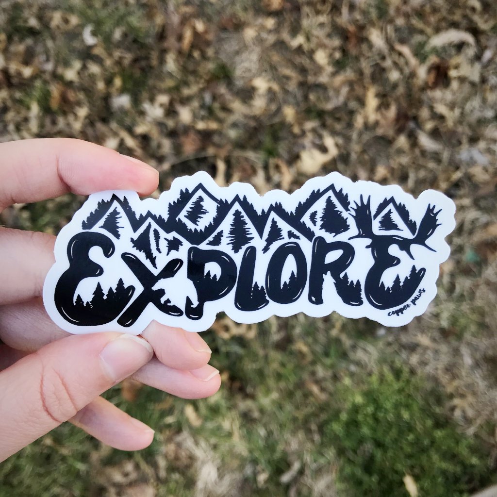 Explore Sticker - Copper Paws