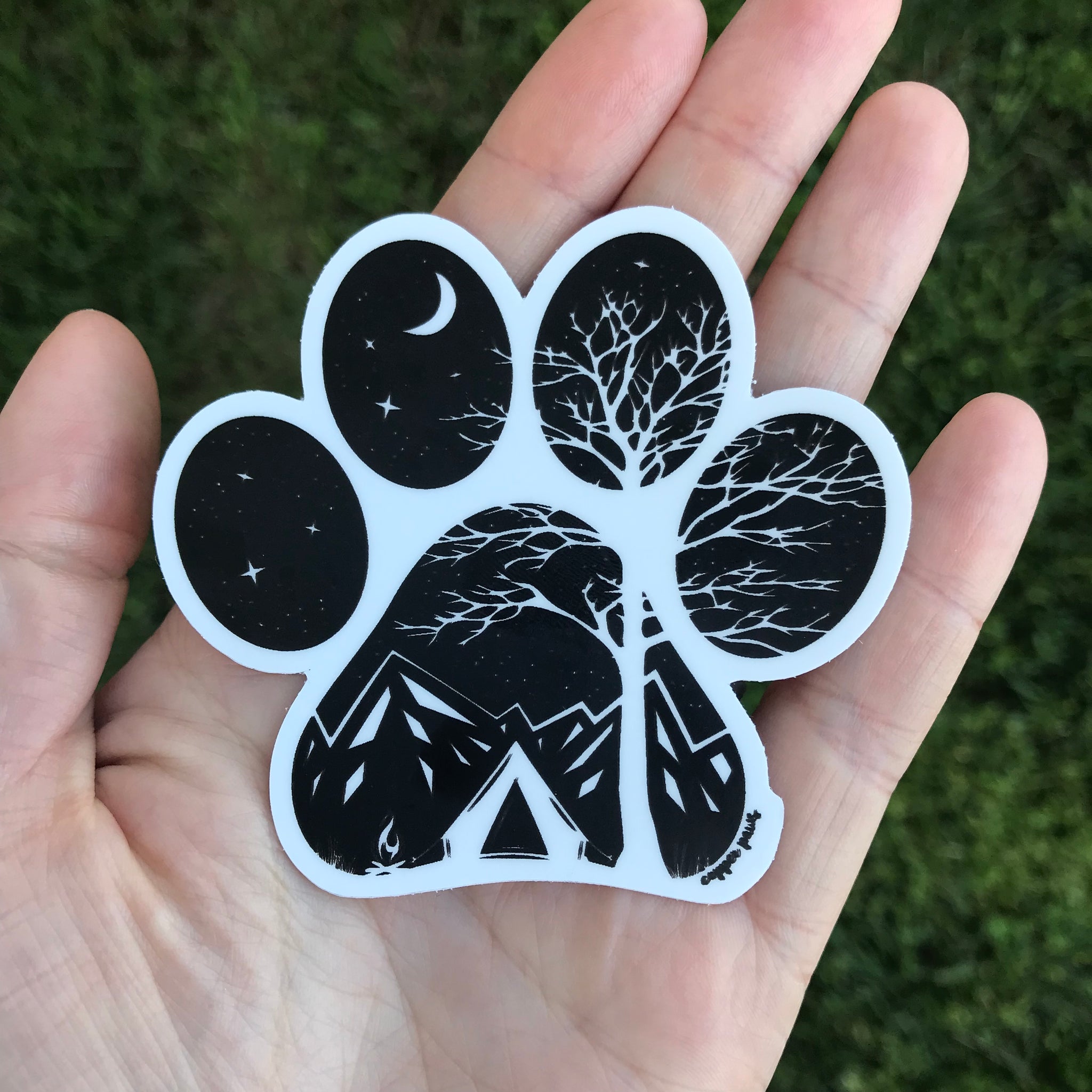 Camp Paw Sticker - Copper Paws