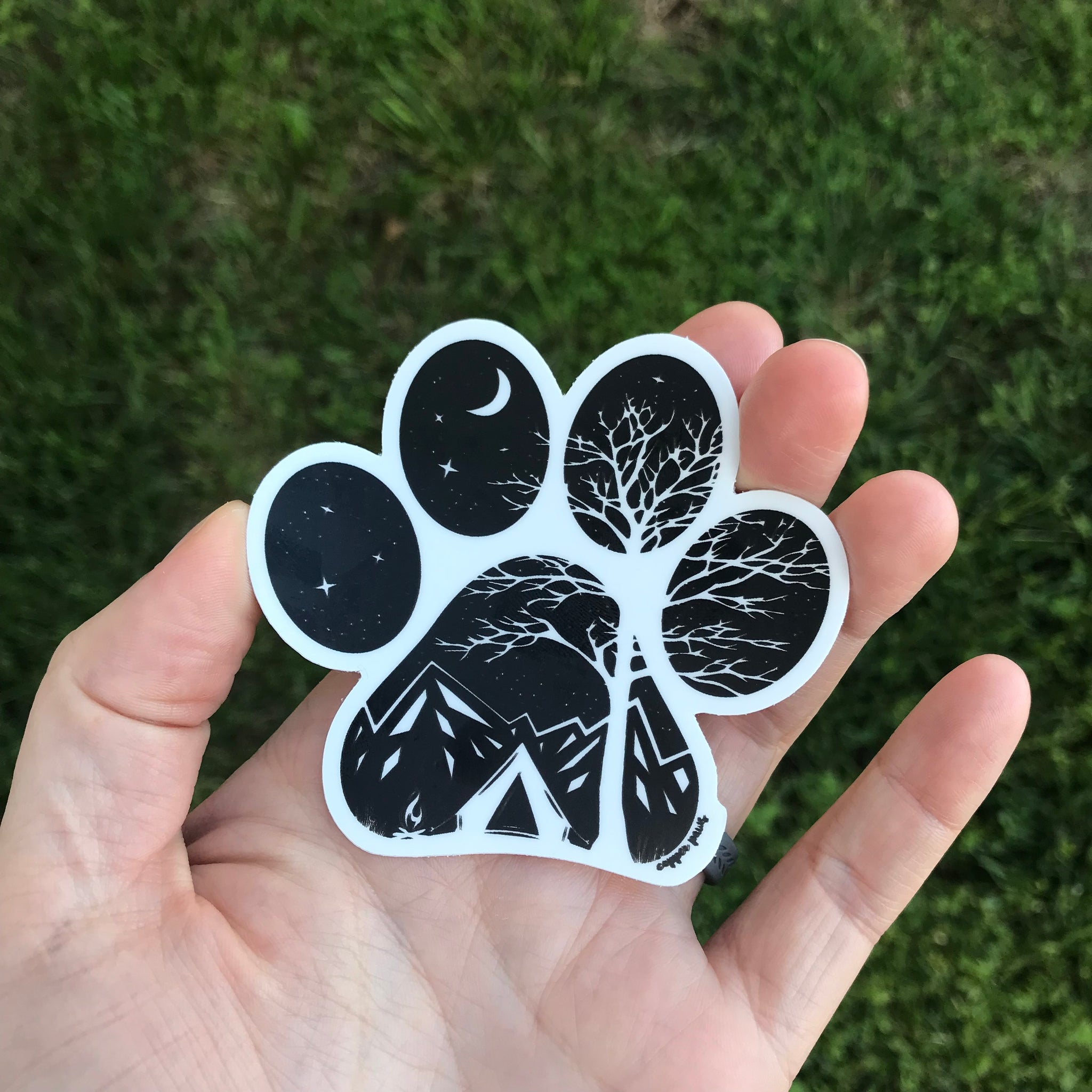 Camp Paw Sticker - Copper Paws
