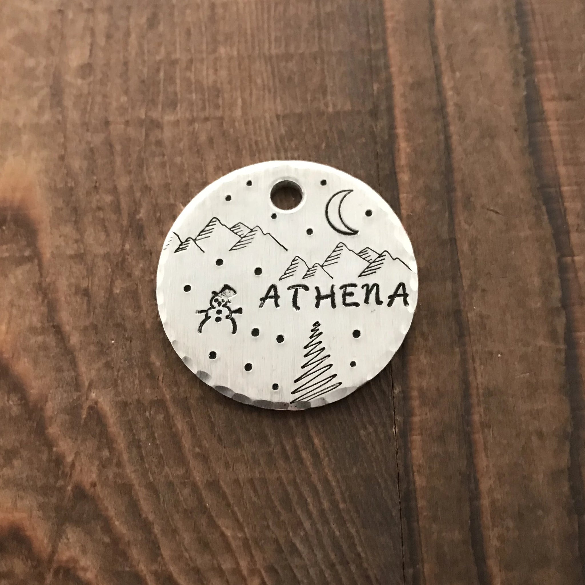 Winter Nights- Winter Collection - Copper Paws Dog Tags