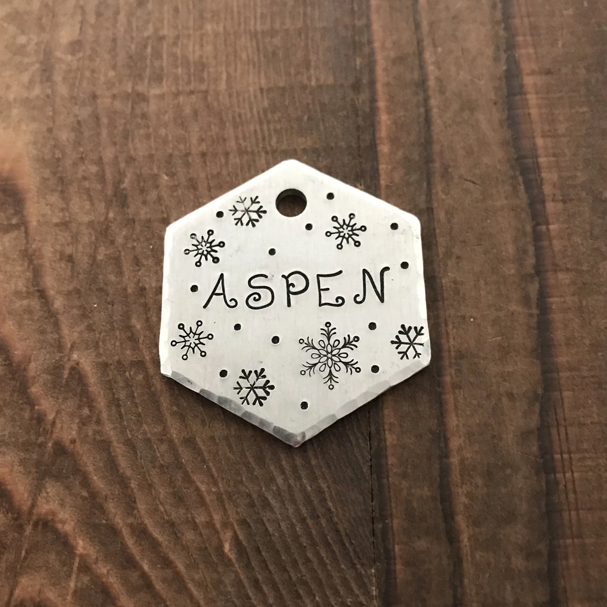 Snowfall- Winter Collection - Copper Paws Dog Tags