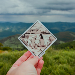 Roan Mountain- Trails & Tails Sticker - Copper Paws Dog Tags