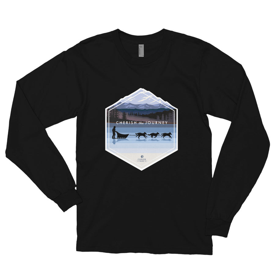 Sledding Journey Long Sleeve Shirt - Copper Paws Dog Tags